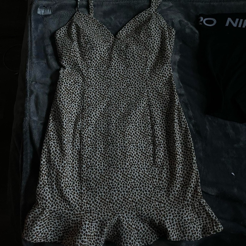 Leopard Print Spaghetti Strap Dress